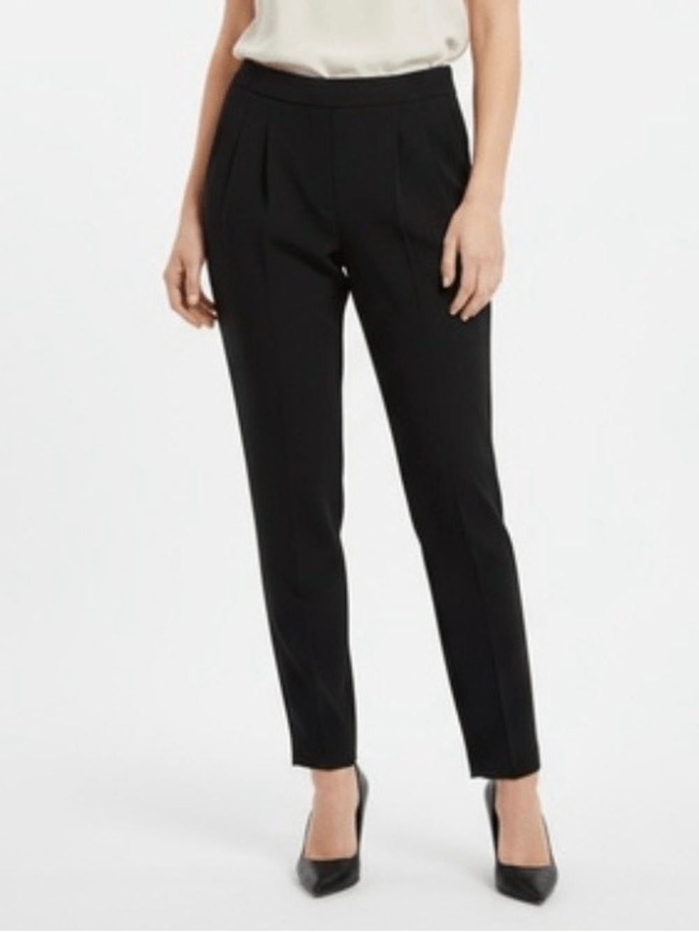 Babaton Atelier Black Slim Tapered Pant Ankle Length